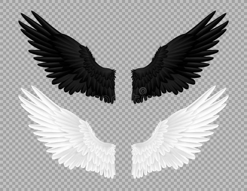 Premium Vector  Black devil realistic wings. 3d monster or bird wings.  realistic halloween carnival costume.