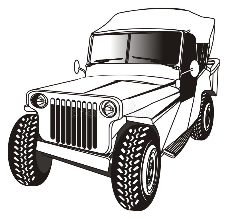 free army jeep clipart