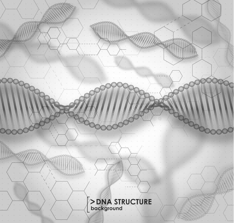 Black and White Background DNA Structure Stock Vector Illustration of