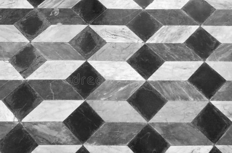 Black and white backgrounds with rectangles that create a three-dimensional effect that look like many parallelepipeds stock photography