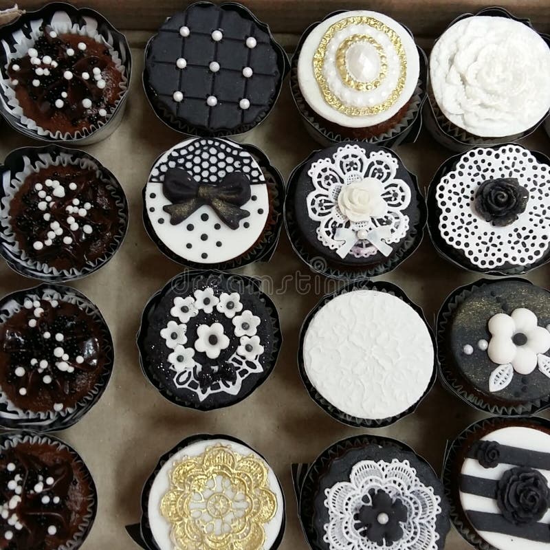 Black and White Bakery Sweet Stock Photo Image of dessert, iron