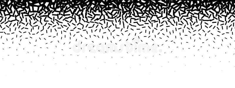 Black and White Banner with Abstract Monochrome Pattern. Stock Vector