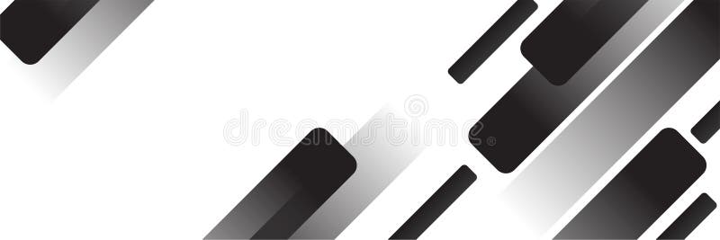 Black and White Banner Background. Vector Abstract Graphic Design