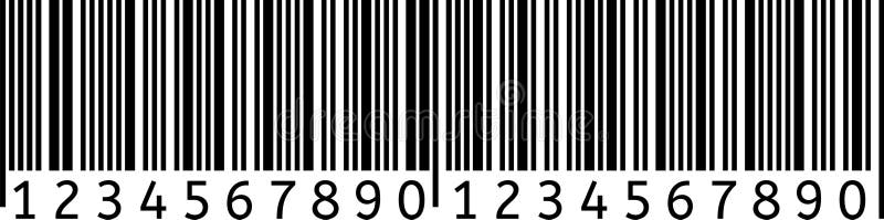 Black and white barcode with numbers underneath representing product details, pricing, and inventory tracking for royalty free stock images