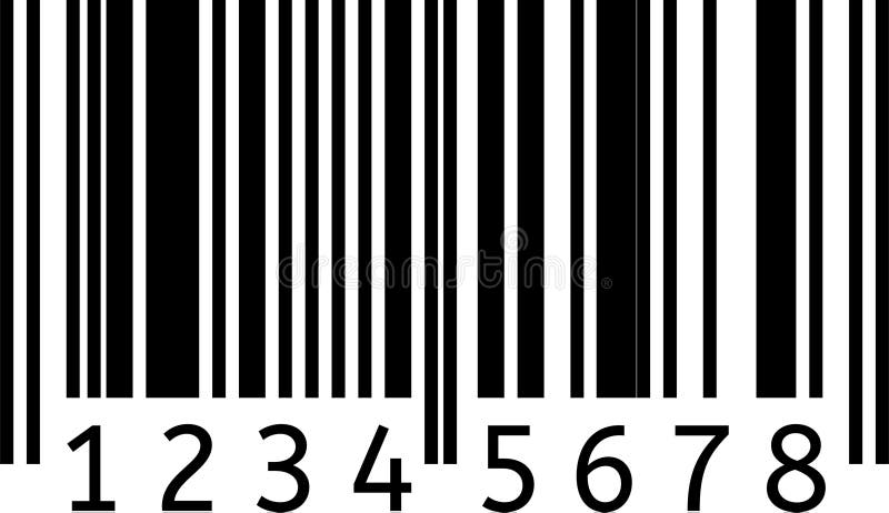 Black and white barcode with numbers underneath representing product identification, inventory management, and supply royalty free stock photo