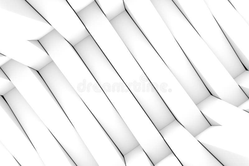 Black and White Boxes Abstract Background 3D Stock Illustration