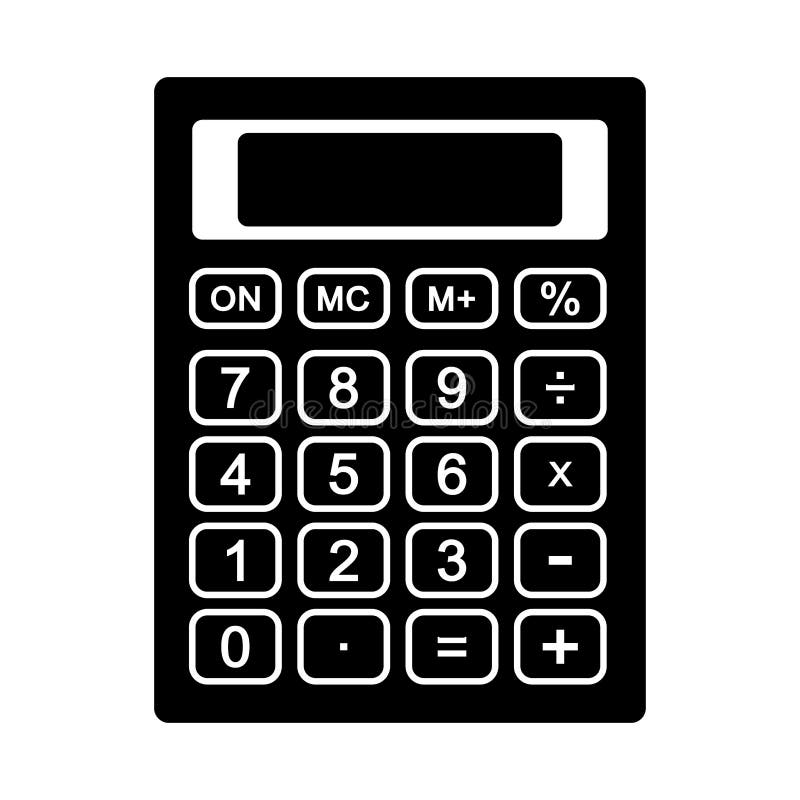Illustration Of A Calculator Black And White Vector I vrogue.co