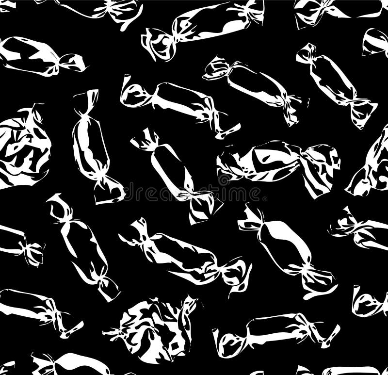 Black & white candy stock vector. Illustration of cachou - 85820455