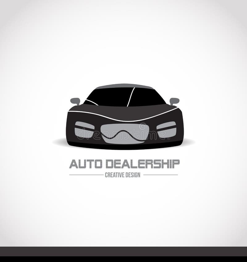 Black and White Car Logo Design Stock Vector Illustration of site, symbol 76456541