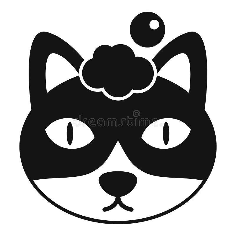 Black and white cat taking a bath with foam icon royalty free illustration