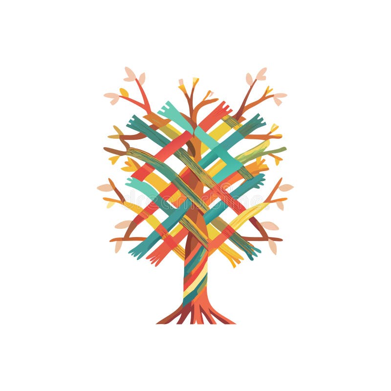 Black and White Celtic Tree of Life Vector Illustration Art stock illustration