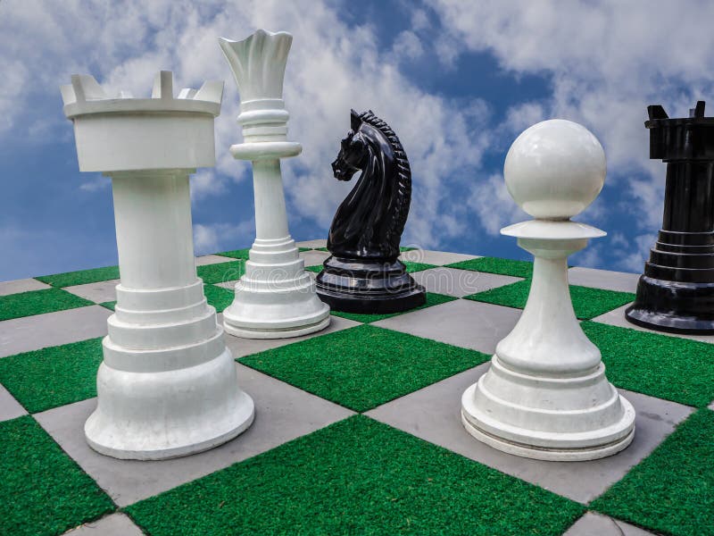 Premium Vector  Stone chess board and set chess figures for 2d game ui