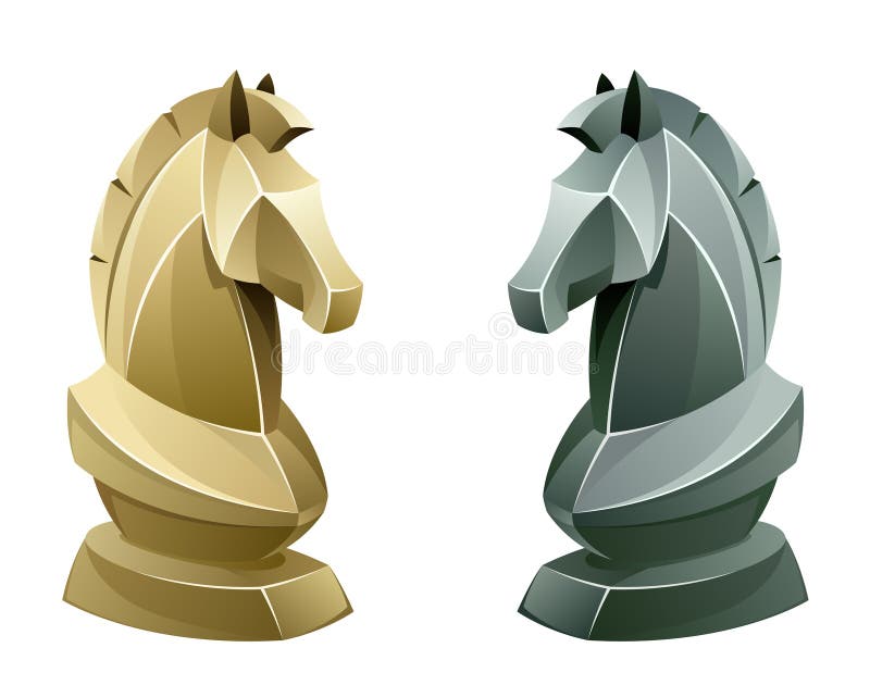 Flat Vector Icon of Chess Piece - Knight Horse in Beige Color. Wooden  Figurine of Board Game Stock Vector - Illustration of leisure, play:  132354298