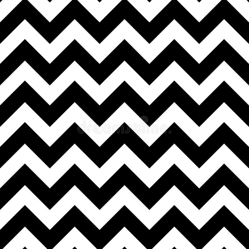 Seamless Zigzag Chevron Pattern In Black And White Stock