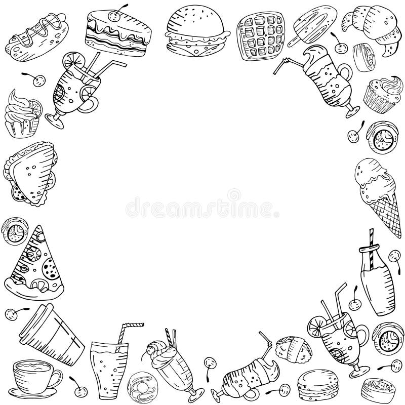 Black and white circle made of elements royalty free illustration