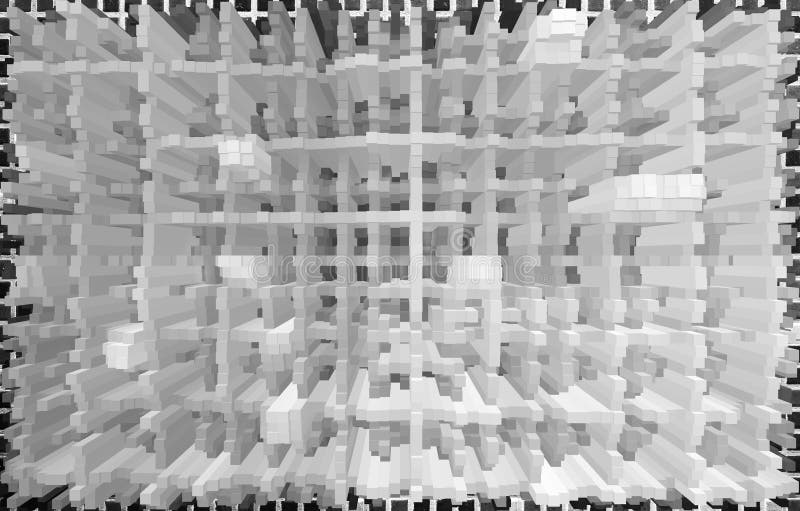 Black and white city skyscrapers illustration vector illustration