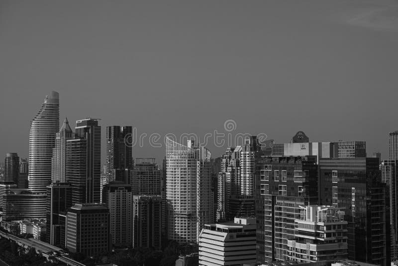 Black and White Cityscape Background Stock Image Image of skyline