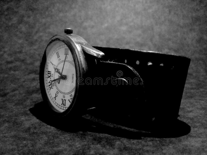Black and white clock stock photo. Image of background 132033024