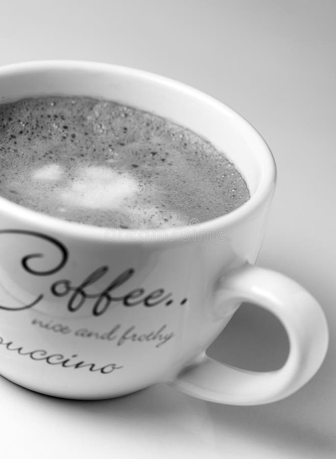 Black and White Coffee in Cup Stock Image Image of sweet, tasty 63853313