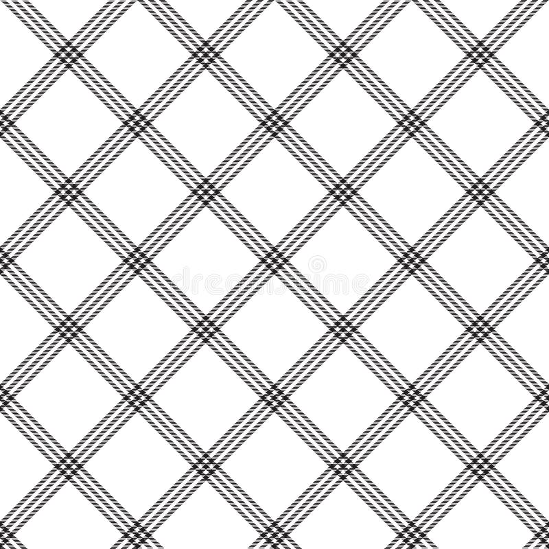 Black White Color Plaid Seamless Pattern Stock Vector Illustration of