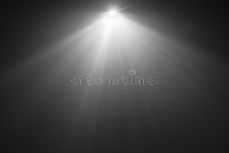 Black and white color wide lens projector . smoke texture spotlight . abstract background .