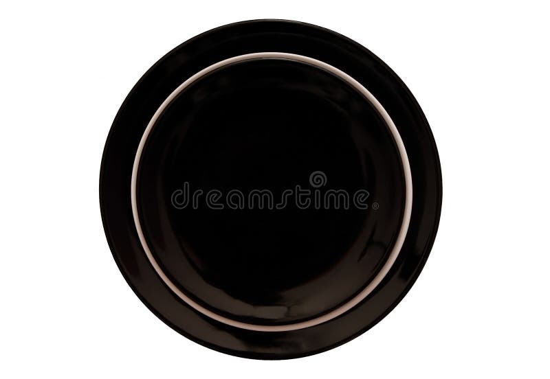 Black and White Dinner Plates. Stock Image Image of close, porcelain