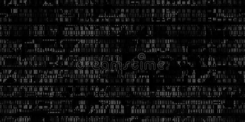 Black and White Dna Data Code Background. stock illustration