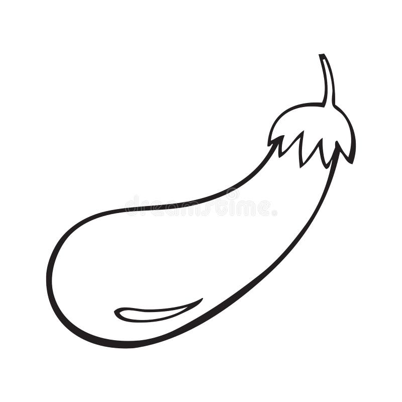 black and white vector icon of eggplant stock vector illustration of fruit logo 158245914 black and white vector icon of eggplant