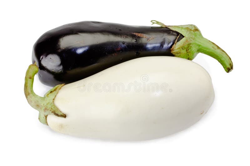 Black and white eggplants stock photo. Image of nutritious 34059256