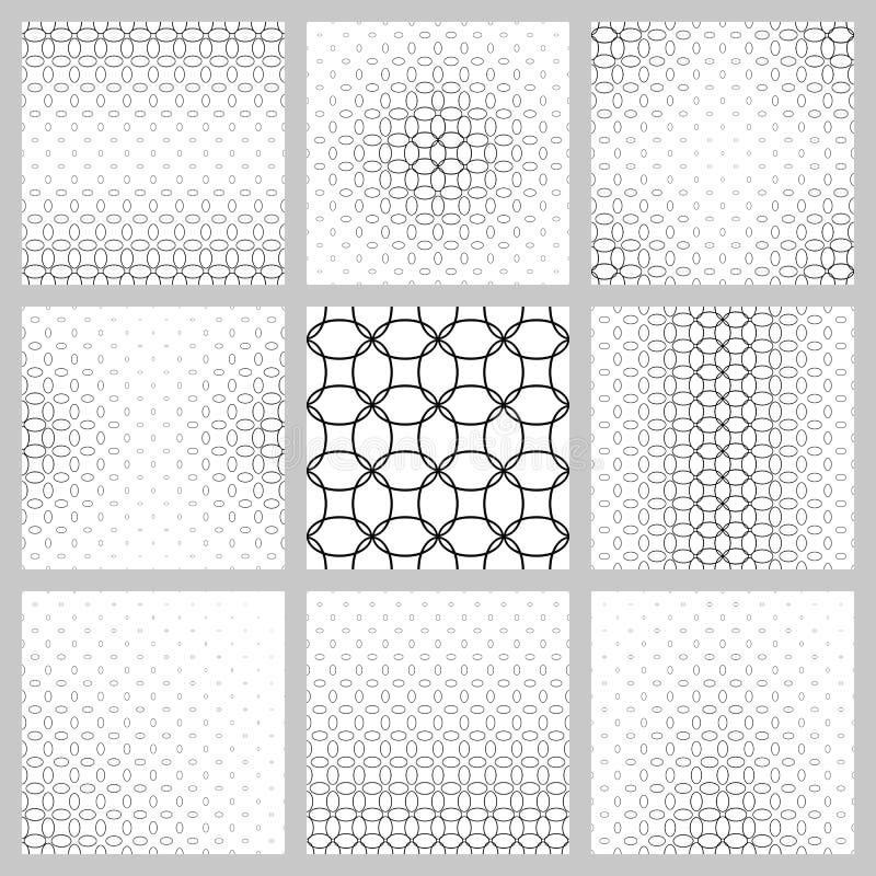 Download Black And White Ellipse Grid Pattern Set Stock Vector ...