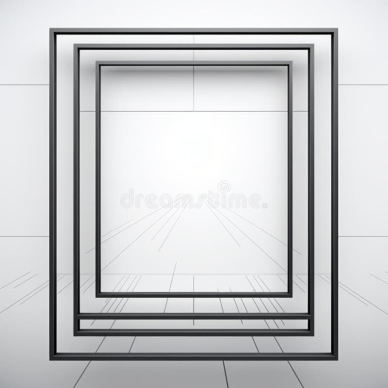 A Black and White Empty Frame