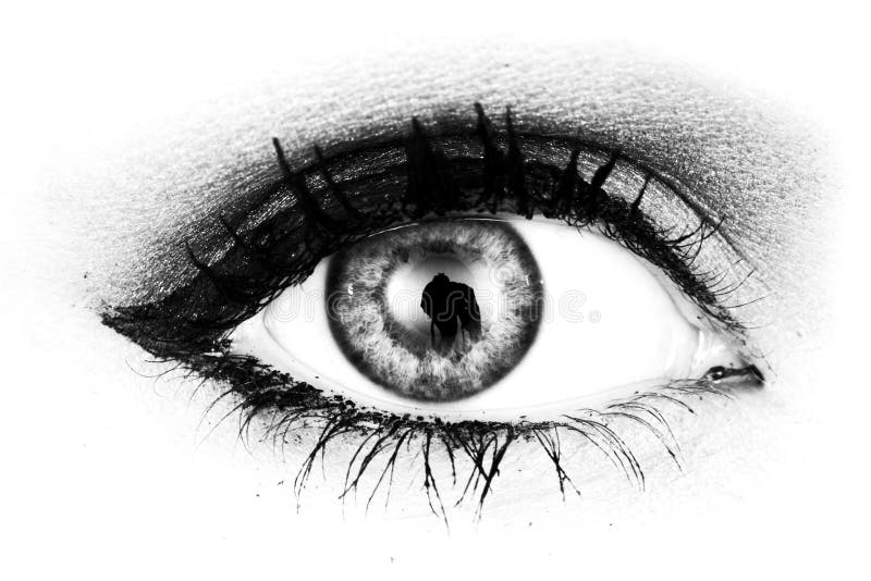 Black and White Eye stock photo. Image of look, brown 6793218