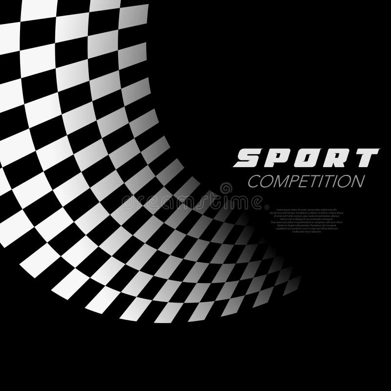 Black and White Flag Circle Background Stock Illustration