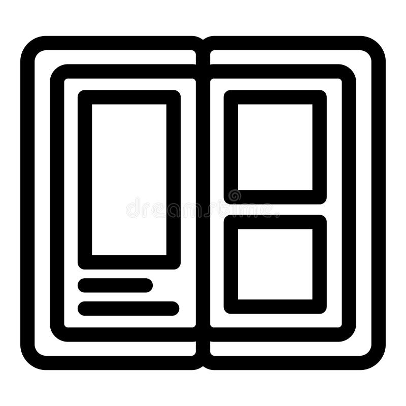 Open book icon flat design stock illustration
