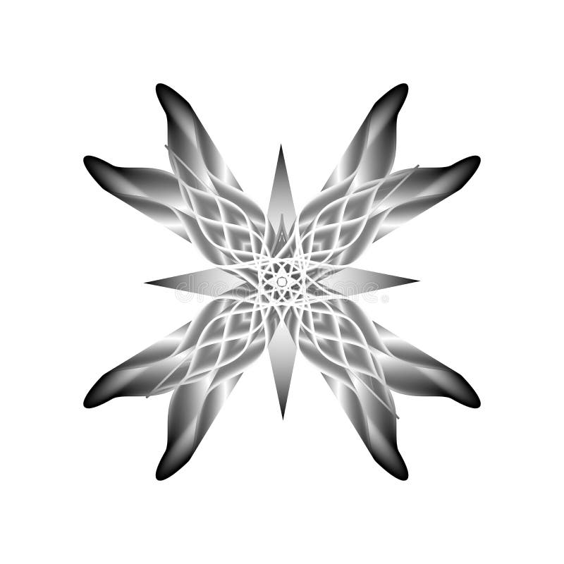 Black and white flower stock vector. Illustration of beautiful 93578109