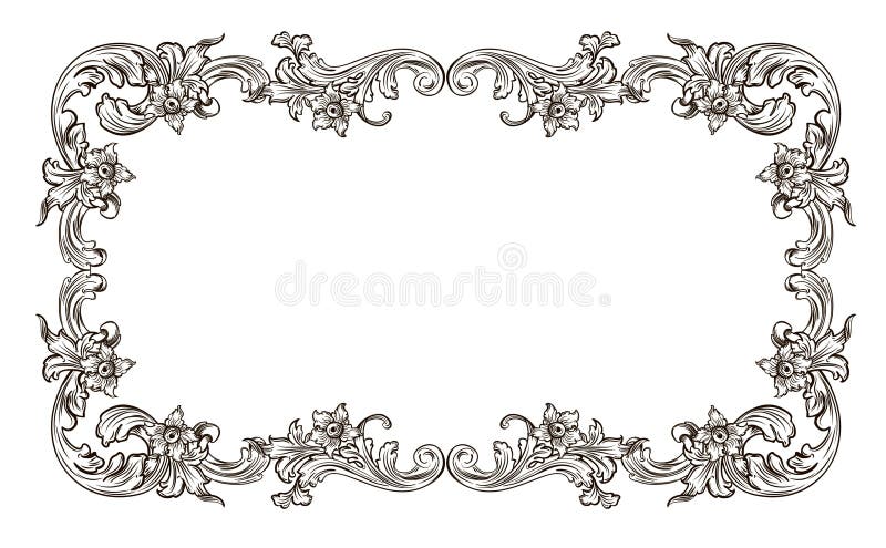 Black and white frame royalty free illustration