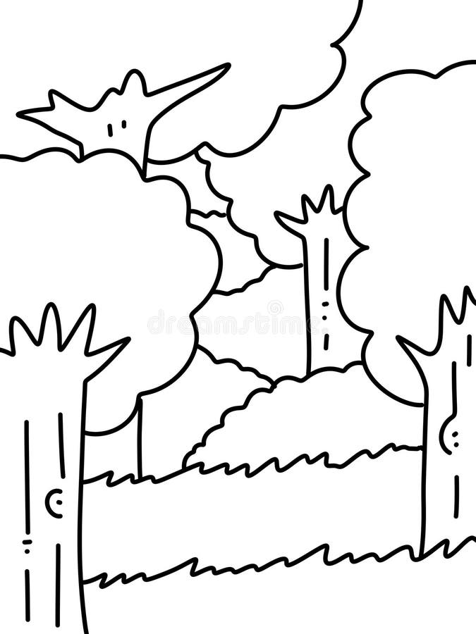 Black and White of Garden for Coloring Stock Illustration ...