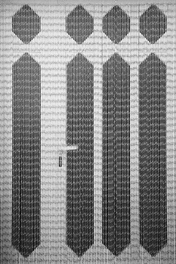 Black and White Geometric Figures on Door Stock Image Image of shade