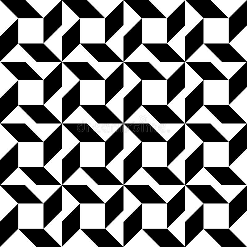 Black and white geometric seamless pattern, abstract background. royalty free illustration