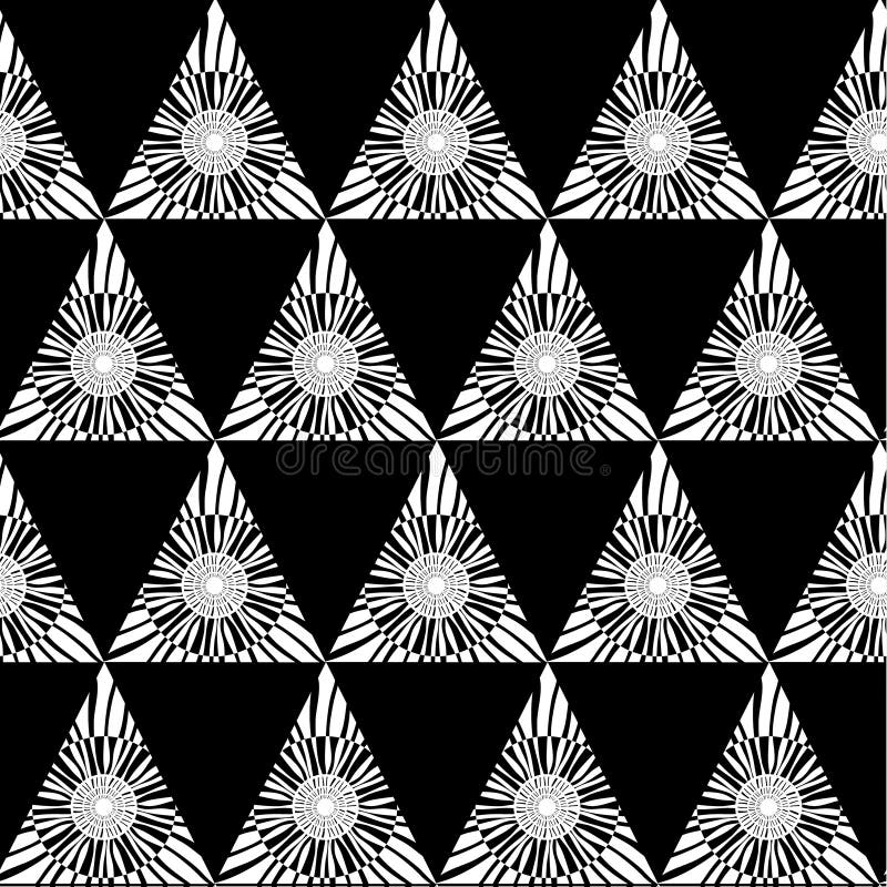 Black white geometric seamless pattern with triangle, abstract background, vector vector illustration Black white geometric seamless pattern with triangle, abstract background, vector vector illustration
