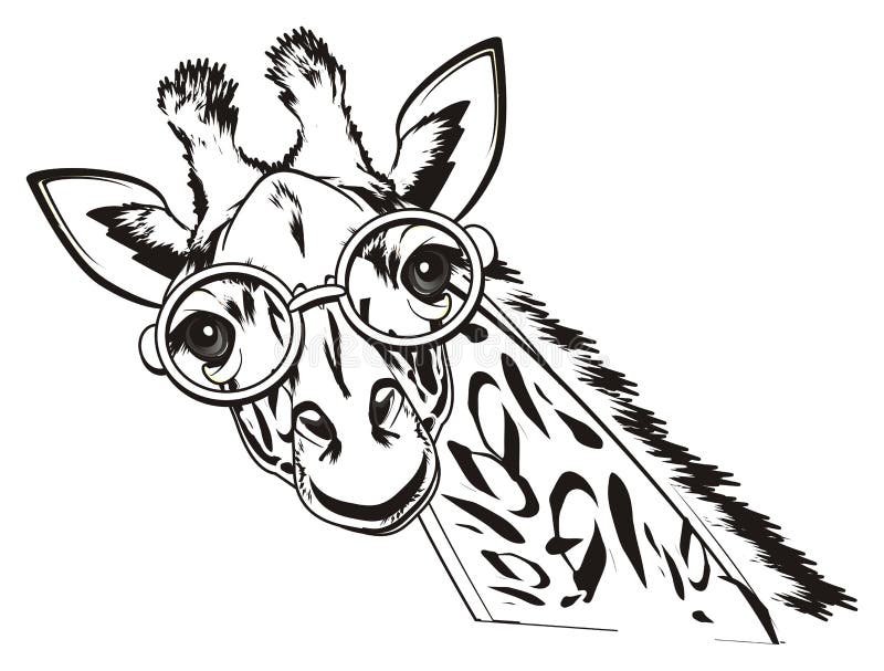 Animals With Glasses Coloring Pages