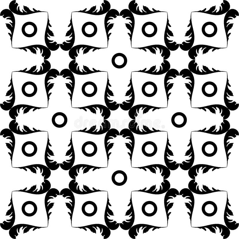 Black and white repeat pattern and vector image vector illustration