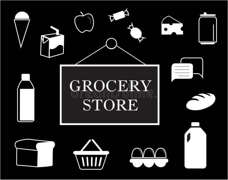 Grocery Shopping Basket with Food Vector Image Stock Vector