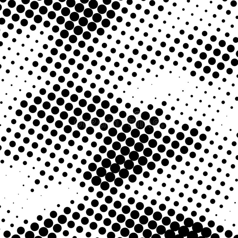 Black and White Halftone Dots Background. Stock Illustration