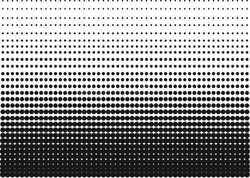 Black and White Halftone Gradient as a Background or Motif to be used Pop Art or Retro Comics. Editable Clip Art. royalty free illustration