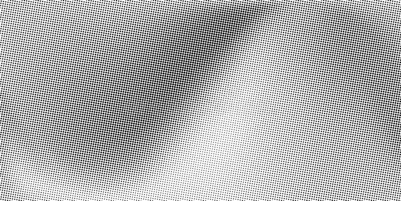 Black and white halftone small dots pattern. Vintage abstract vector wavy background stock illustration