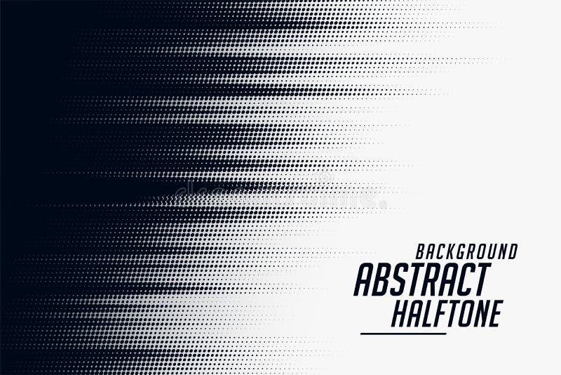 Black and white halftone speed pattern background vector illustration