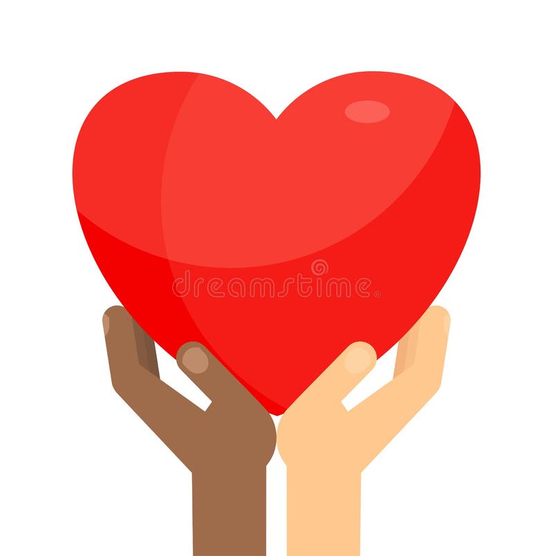 Black White Hand Holding Heart Stock Vector - Illustration of holding ...