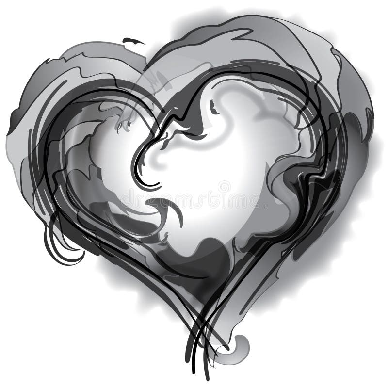 Black and White Heart