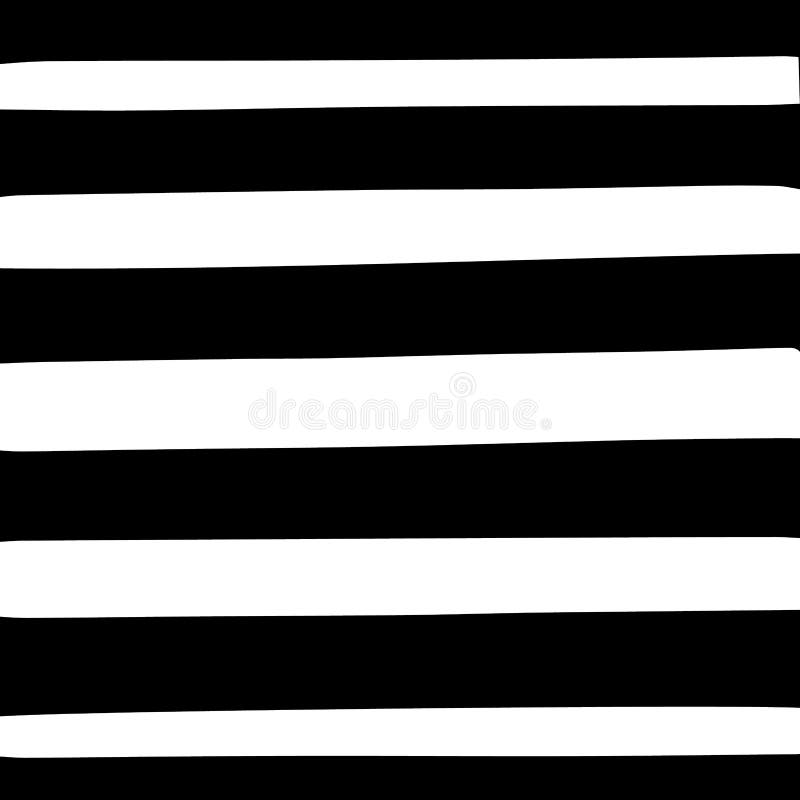 Black and White Horizontal Striped Background. Abstract Doodle